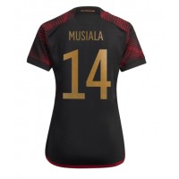 Echipament fotbal Germania Jamal Musiala #14 Tricou Deplasare Mondial 2022 pentru femei maneca scurta